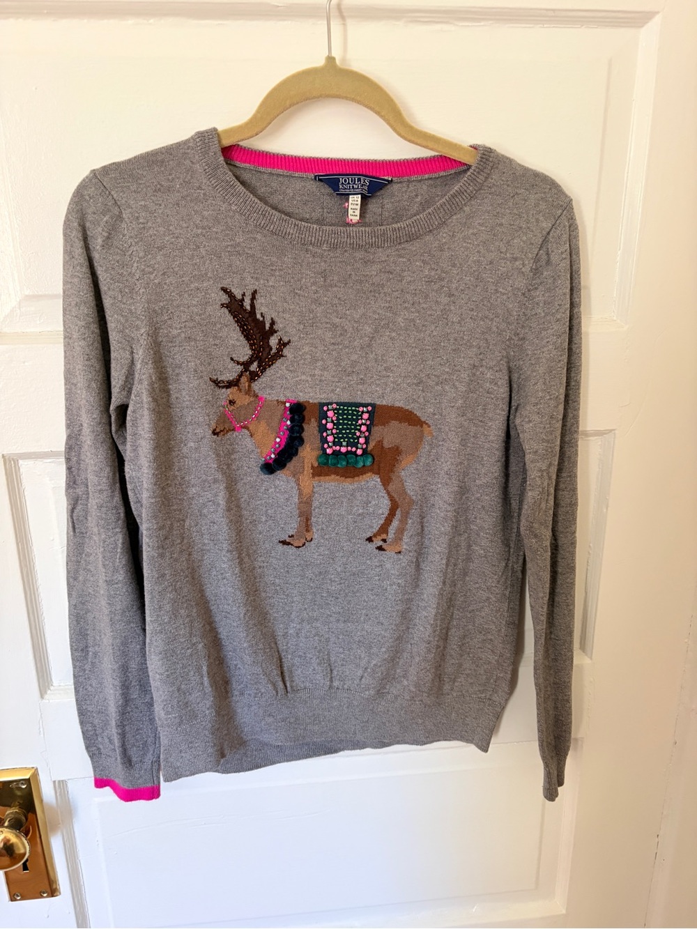 Joules Reindeer Holiday sweater - size 8